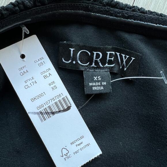 J Crew Strapless Mixy Dress Size XS Black CL174 - Picture 2 of 11
